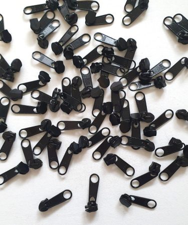 Automata húzókocsi 3 mm széles spirálú végtelen húzózárhoz - fekete