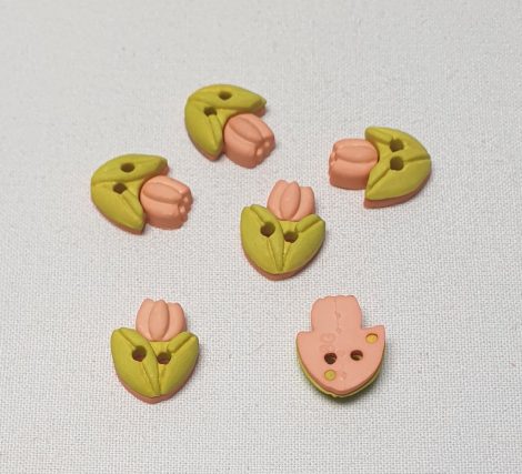 Tulipánt formájú gomb – barack