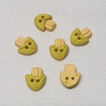 Tulipánt formájú gomb – sárga