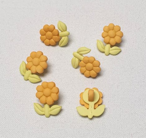 Virág formájú gomb – narancssárga