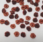 Mancs formájú gomb – barna