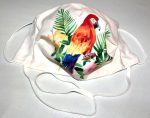 Arcmaszk - textil - papagáj