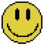 Smiley – mosolyog - leszámolható keresztszemes készlet 