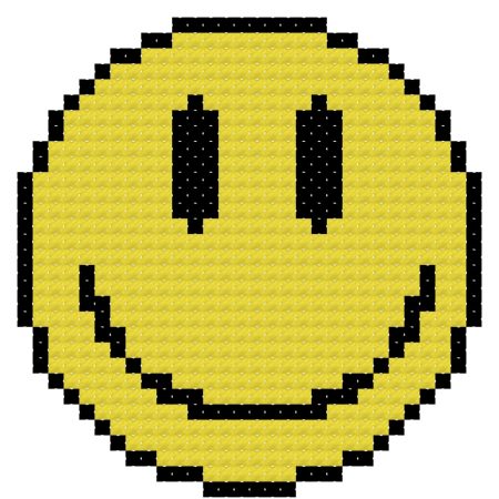 Smiley – mosolyog - leszámolható keresztszemes készlet 