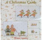   Karácsonyi képeslap készlet - Lanarte leszámolható keresztszemes készlet