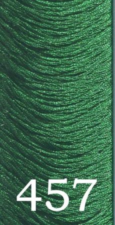 Zöld metál fényű osztott szálú hímzőfonal