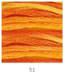 DMC 051 színátmenetes narancssárga osztott hímzőfonal