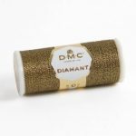   DMC Diamant 140 arany és fekete színű metál osztott hímzőfonál  