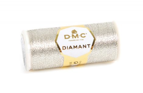 DMC Diamant 168 fényes ezüst metál osztott hímzőfonál  