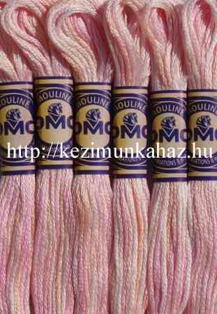 DMC color variations 4170 rózsaszín-világos barack-fehér osztott hímzőfonal