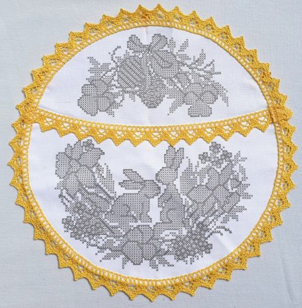 Húsvéti - előfestett keresztszemes tartó