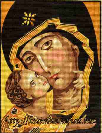 Szűz Mária Vadimir - előnyomott gobelin