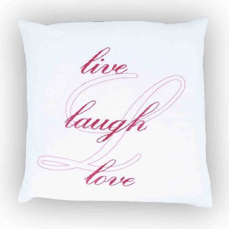 Live Laugh Love - előfestett párna