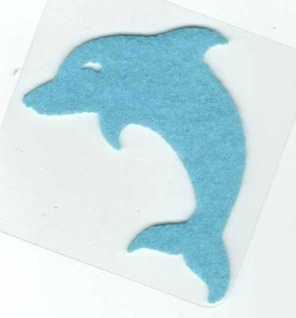 Delfin - világoskék - ruhára vasalható filc matrica