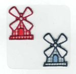 Szélmalom - ruhára vasalható textil matrica