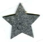 Csillag szürke - ruhára vasalható filc matrica