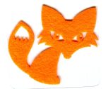 Róka narancssárga - ruhára vasalható filc matrica