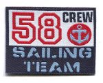 58 crew sailing team - ruhára vasalható textil matrica