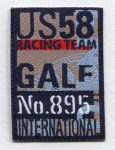 US 58 racing team - ruhára vasalható textil matrica
