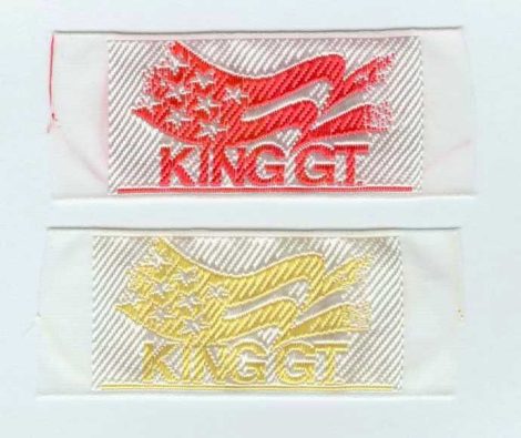 King - ruhára varrható textil matrica