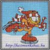 Garfield korcsolyázik - előnyomott gobelin Garfield korcsolyázik - előnyomott gobelin