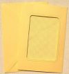 Sárga képeslap készlet hímezhető betéttel téglalap
