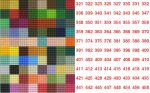 Pixelnégyzetek 321-458-ig - Pixel hobby alaplapra