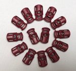 Rugós zsinórszorító fék – bordó színben