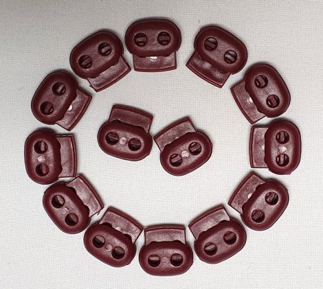 Rugós zsinórszorító fék – bordó színben