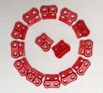 Rugós zsinórszorító fék – piros színben