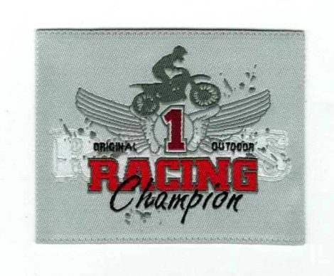 Racing Champion - ruhára vasalható textil matrica