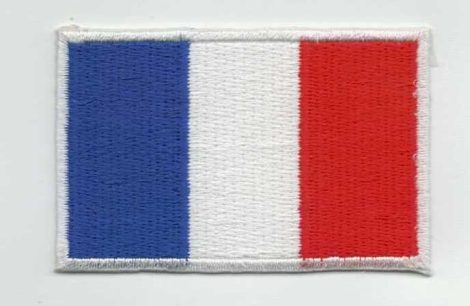Zászló - francia - ruhára vasalható textil matrica