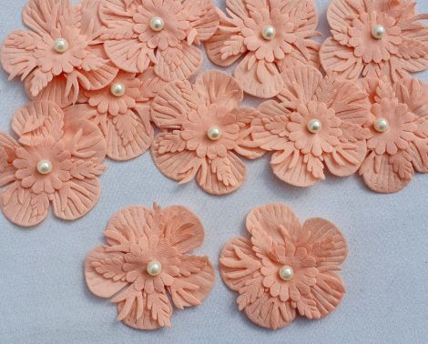 Virág - 3D ruhára varrható textil matrica