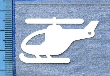 Helikopter - sötétben világító - ruhára vasalható matrica