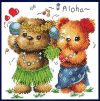 Mackók Aloha - keresztszemes készlet Mackók Aloha - keresztszemes készlet